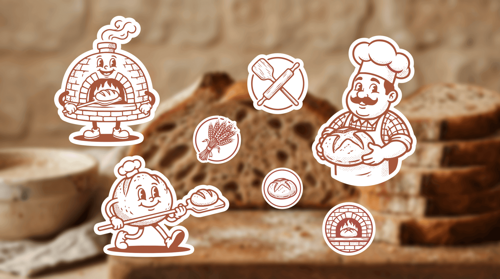 Ecosistema de Iconos y Stickers Servipan Onuba